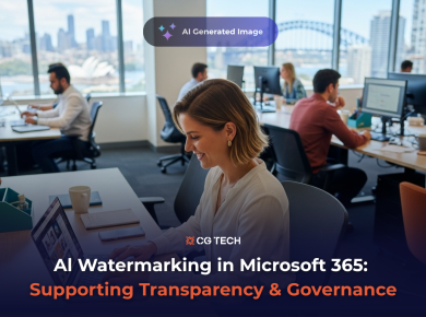 CG TECH blog banner: office team working at computers with Sydney Harbour Bridge in background.