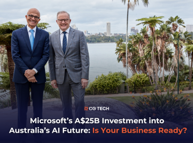 Microsoft CEO Satya Nadella and Australian Prime Minister Anthony Albanese at the Microsoft AI Tour in Sydney, where Microsoft announced a A$25 billion investment in Australia's AI and cloud infrastructure.