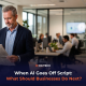 A business leader reads news in a modern office while colleagues work at screens, alongside the headline on AI agents and business decisions,